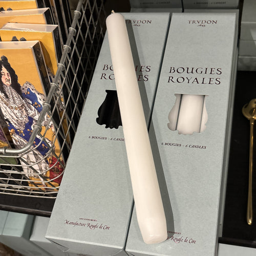 Trudon White Royale Taper Candles
