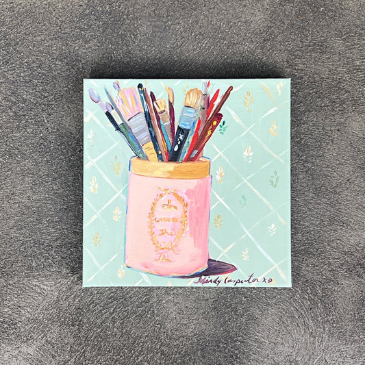 Mint Laduree Paintbrushes by Mindy Carpenter