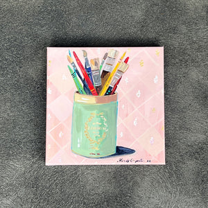 Ballet Pink Laduree Paintbrushes by Mindy Carpenter