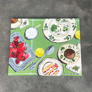 Strawberries & Cream Tennis Tablescape by Mindy Carpenter