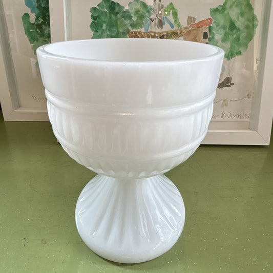 Vintage Milk Glass Vase No. 05