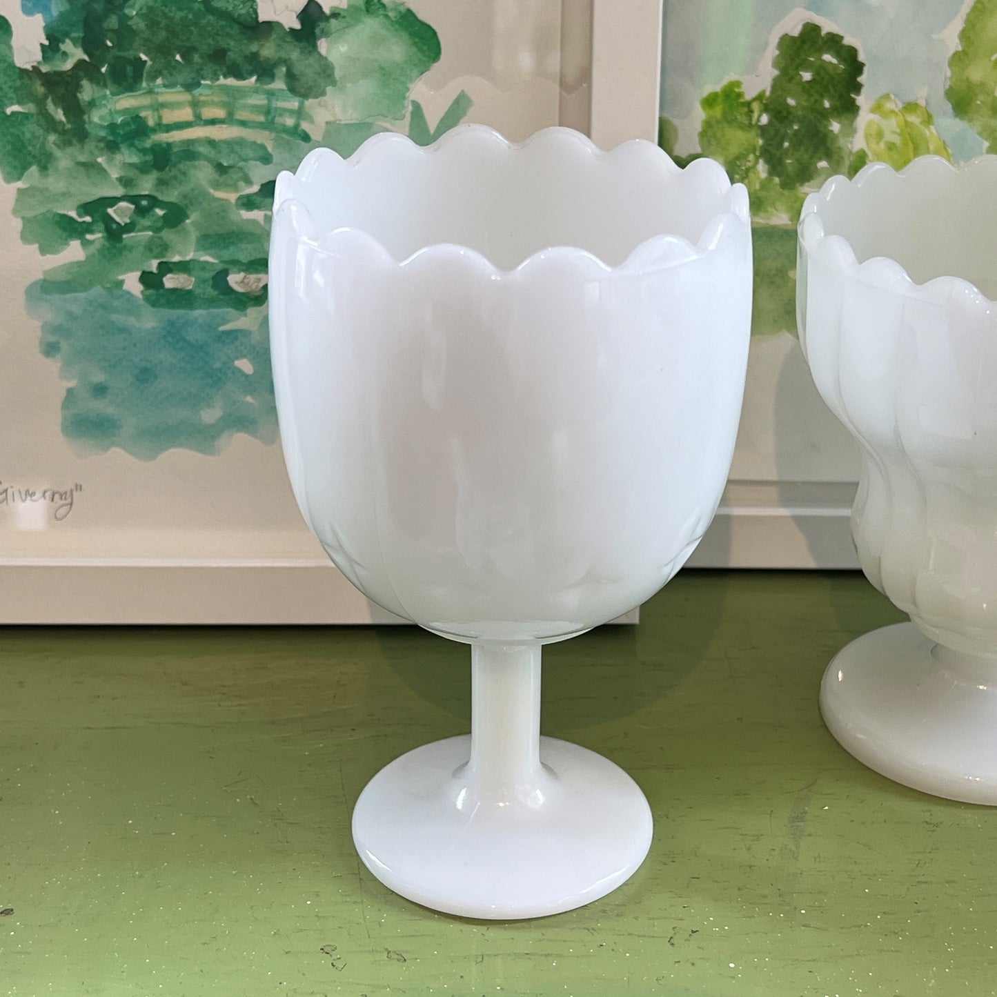 Vintage Milk Glass Vase No. 08