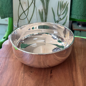 Vintage Hotel Silver Bowl with Rolled Rim, 6.25"