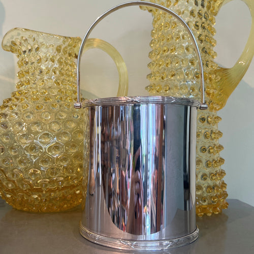 Vintage Hotel Silver Ice Pail with Straight Sides