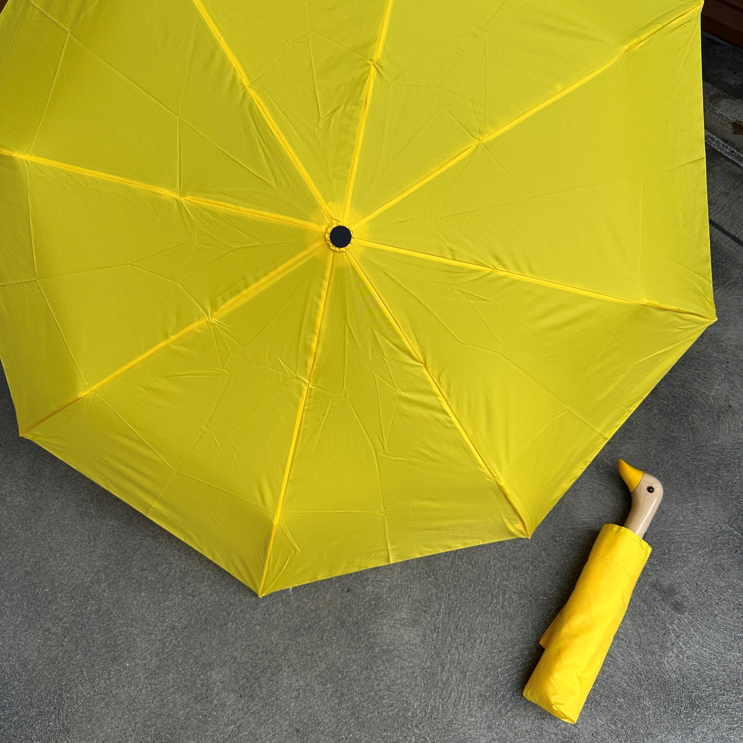 Bright Yellow Duck Umbrella