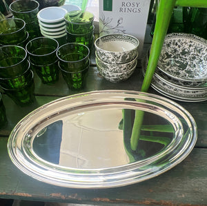 Vintage Hotel Silver Large Fish Platter, c. 1960