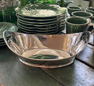 Vintage Hotel Silver Connaught Oval Bread Dish, c. 1960