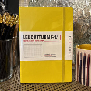 Yellow Hardcover Dotted Notebook
