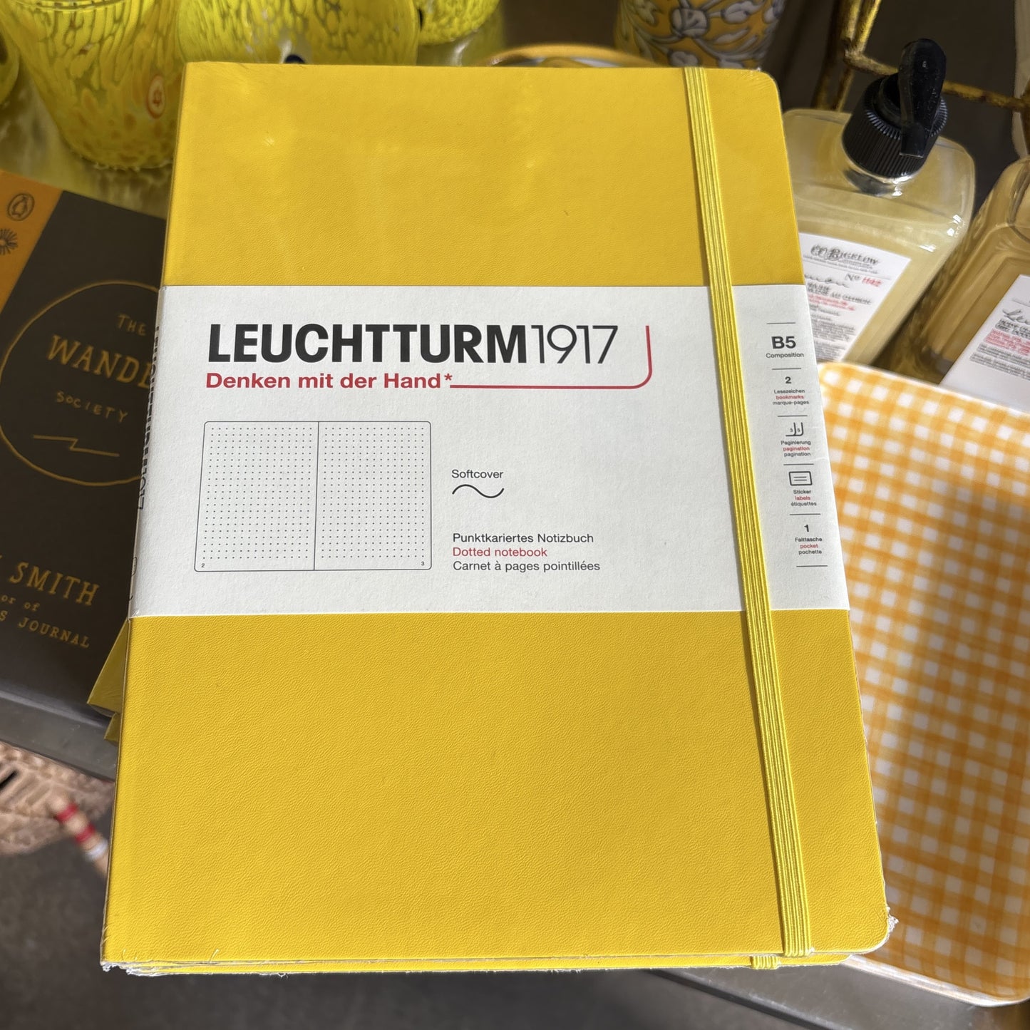Yellow Softcover Dotted Notebook