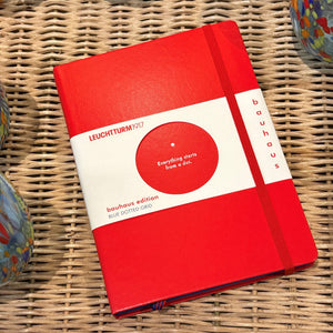 Bauhaus Red Hardcover Dotted Notebook