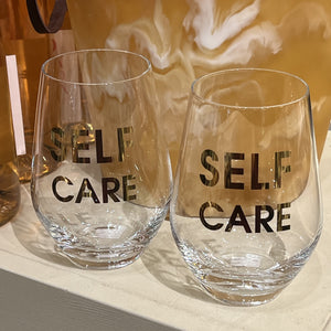 Self Care Stemless Wine Glass