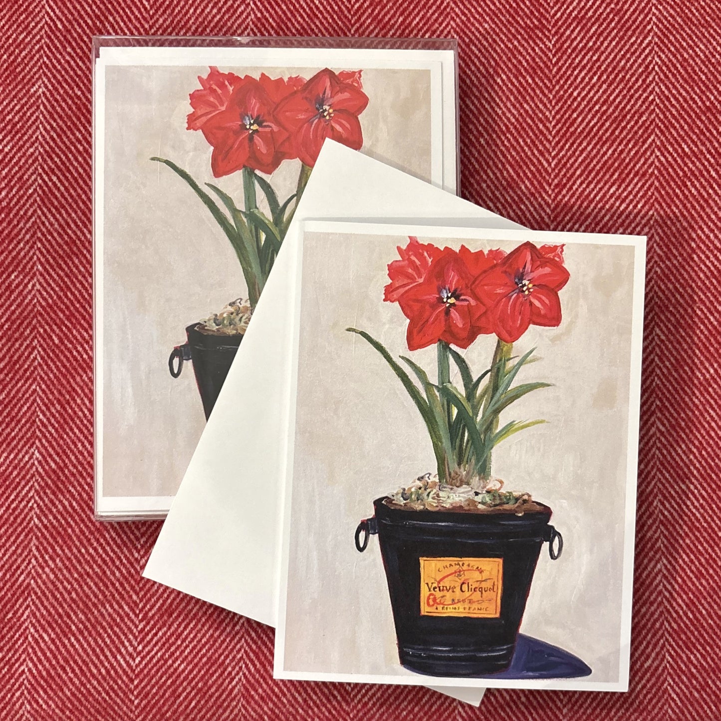 Amaryllis in Champagne Bucket Boxed Cards