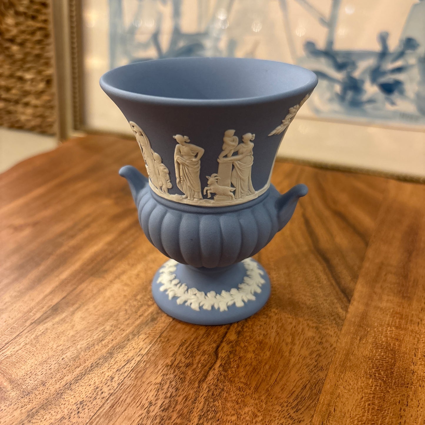 Vintage Wedgwood Urn, Blue