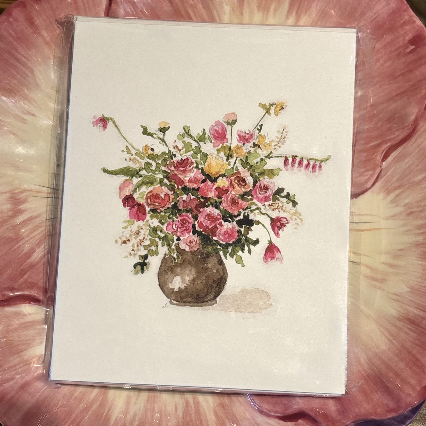 Rose Bouquet Watercolor Boxed Cards