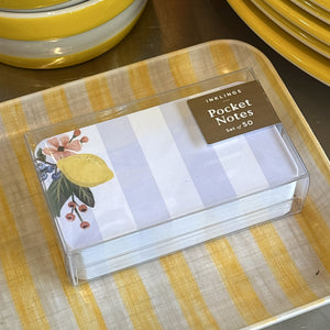 Lemon Stripe Pocket Notes