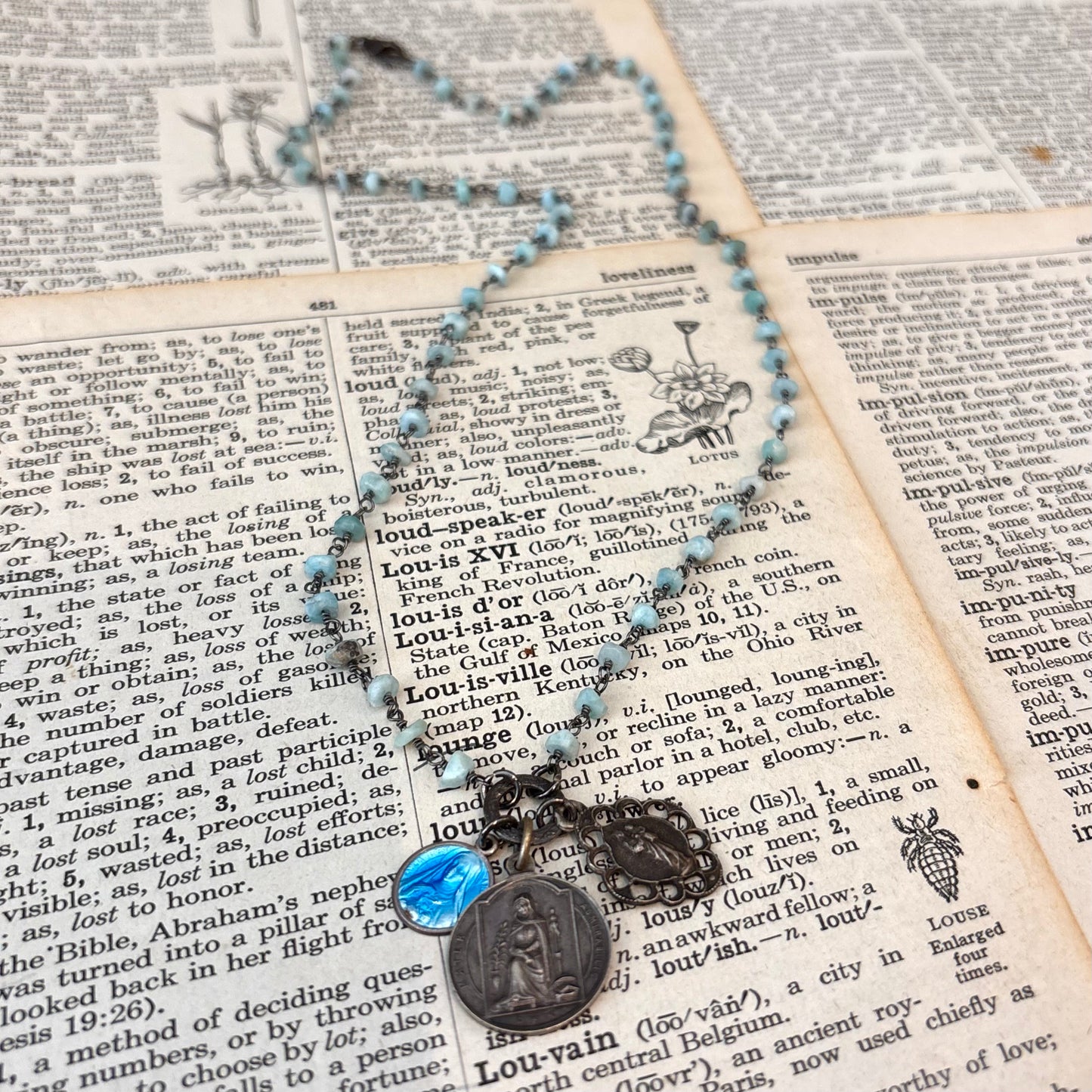 Larimar Vintage Charm Necklace No. 2