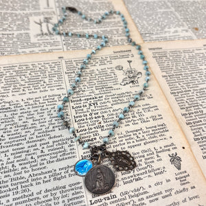 Larimar Vintage Charm Necklace No. 2