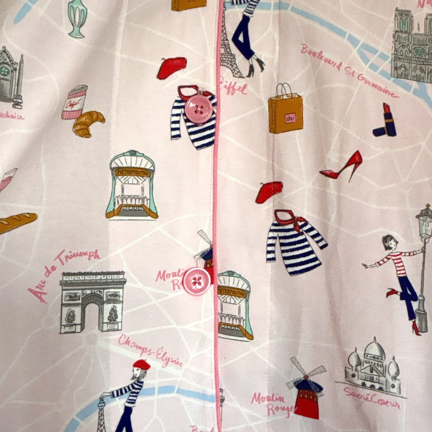 48 Hrs in Paris Pajama Set, Large
