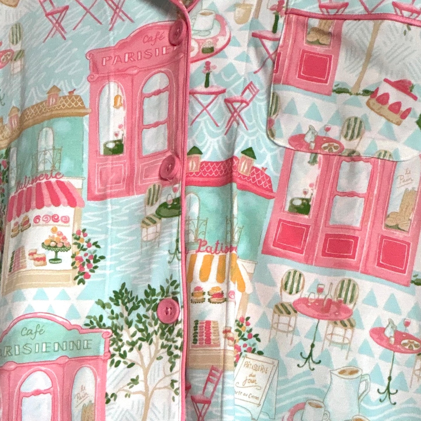 Parisian Delights Pajama Set, Extra Large