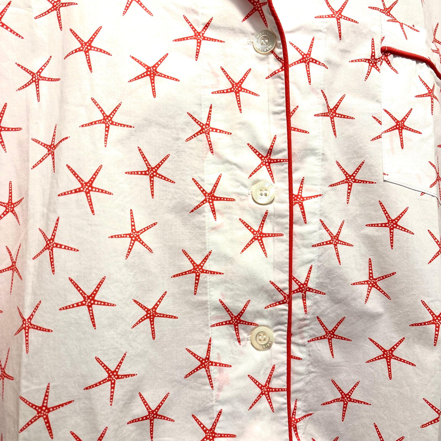 Red Starfish Pajama Set, Small