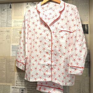 Red Starfish Pajama Set, Small