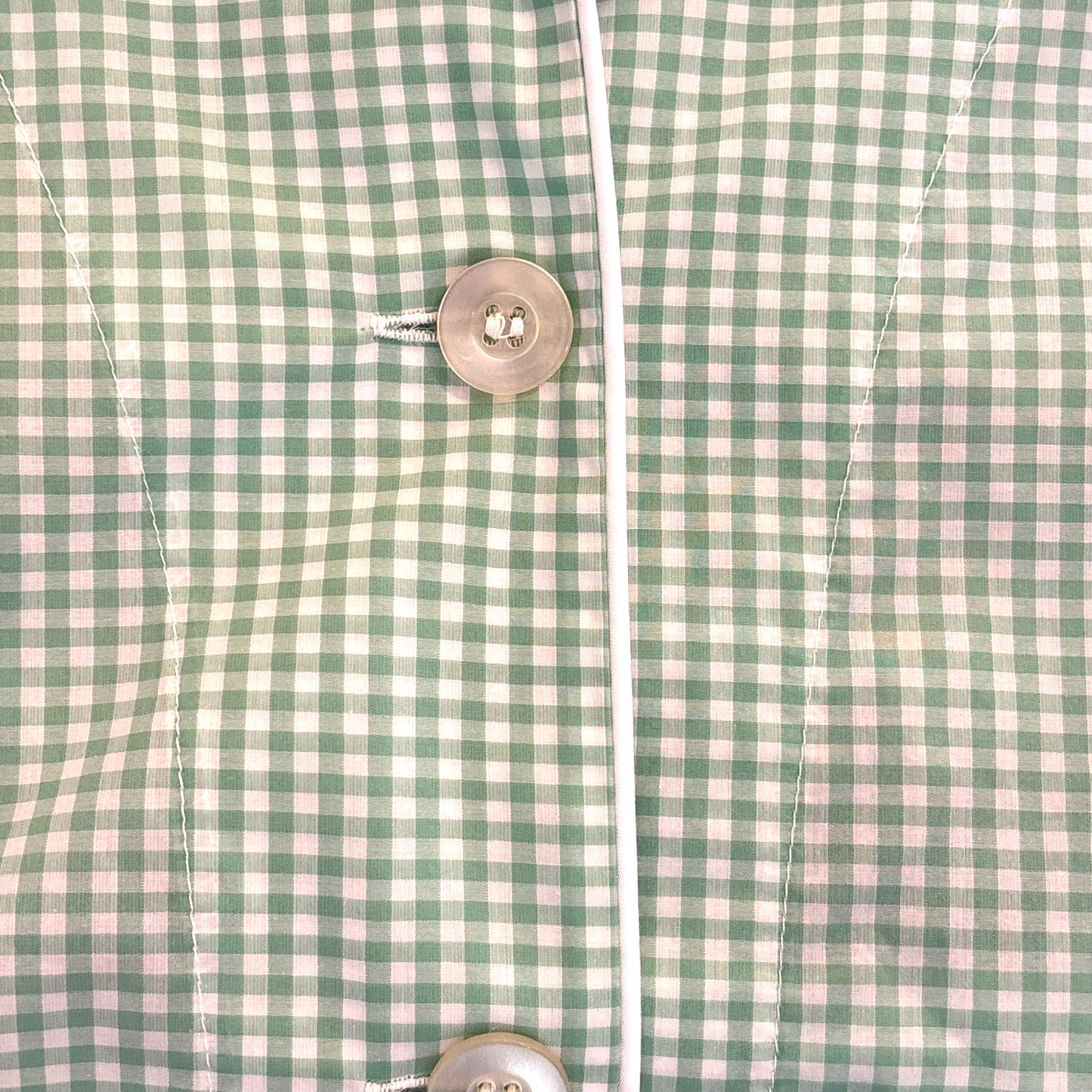 Classic Green Gingham Pajama Set, Large