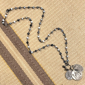 Dendritic Opal Vintage Charm Necklace