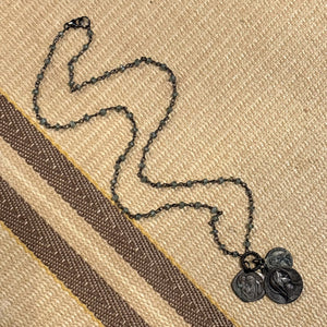 Green Aquamarine Vintage Charm Necklace