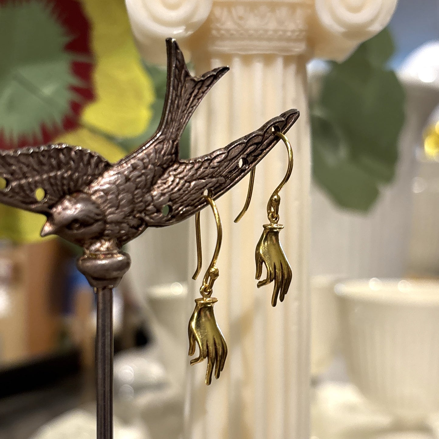 Little Gold Hanging Hands Earrings