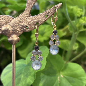 Sage Rhinestone Crystal Stack Earrings