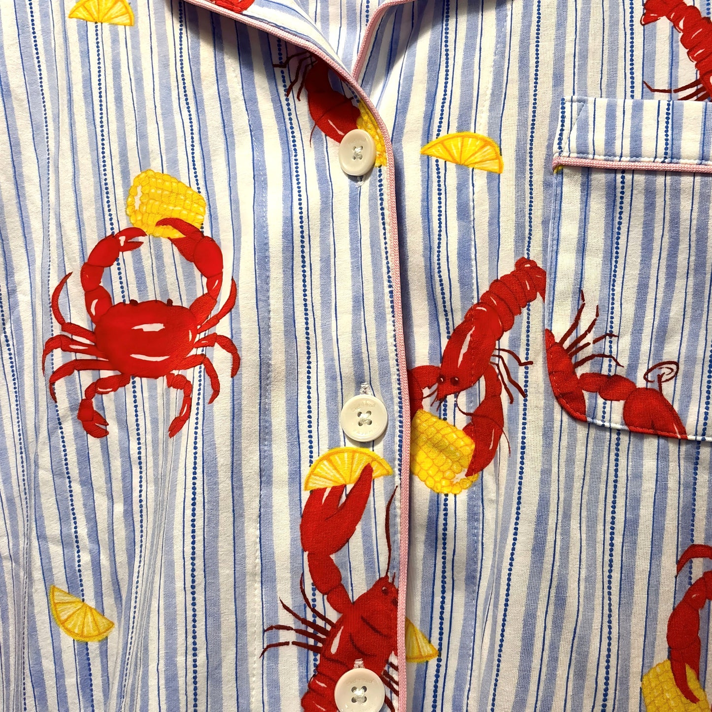 Coastal Feast Pajama Set, Small