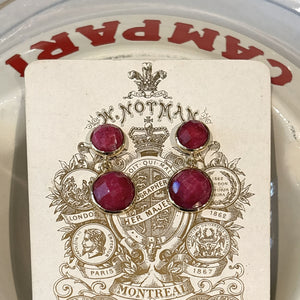 Ruby Double Drop Post Earrings
