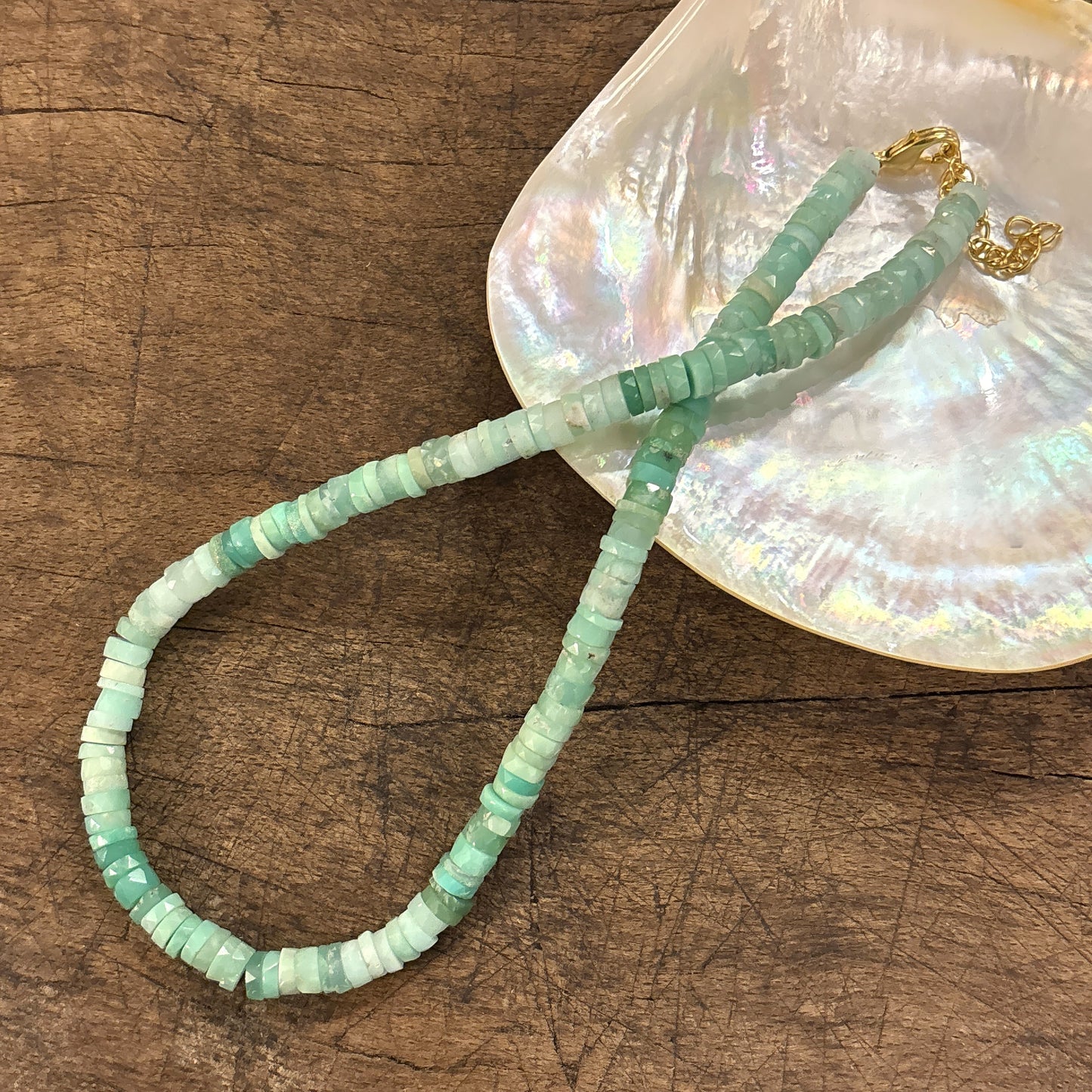 Green Chrysoprase Beaded Necklace