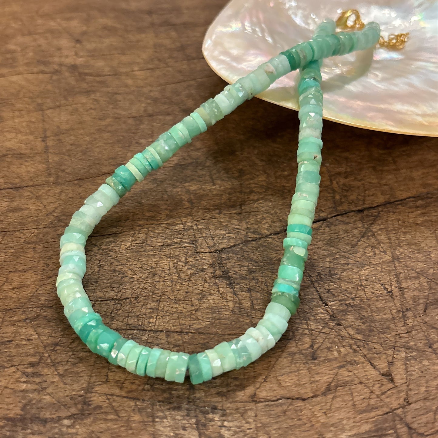 Green Chrysoprase Beaded Necklace