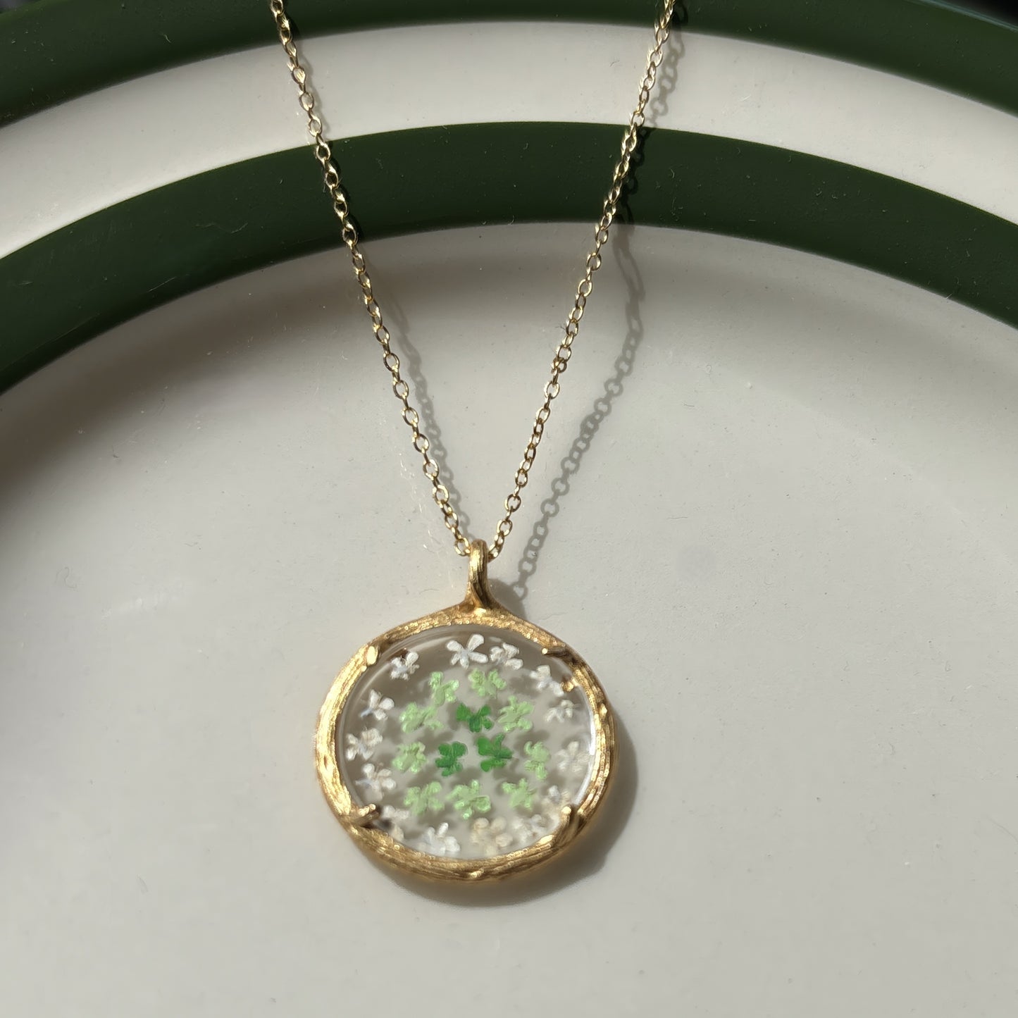 Green Botanical Necklace