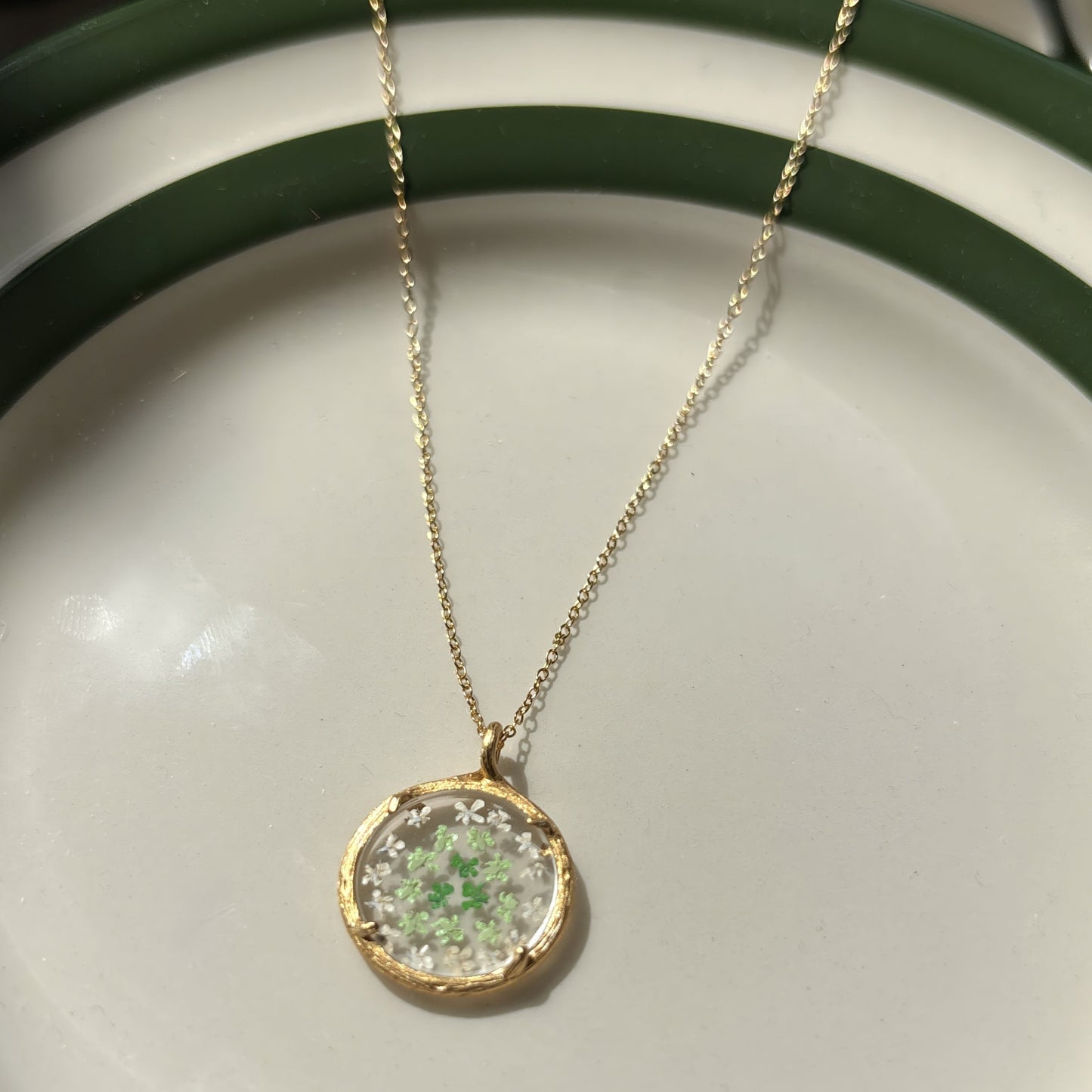Green Botanical Necklace