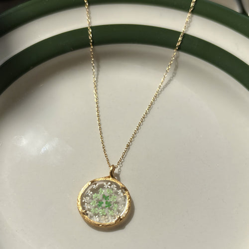 Green Botanical Necklace