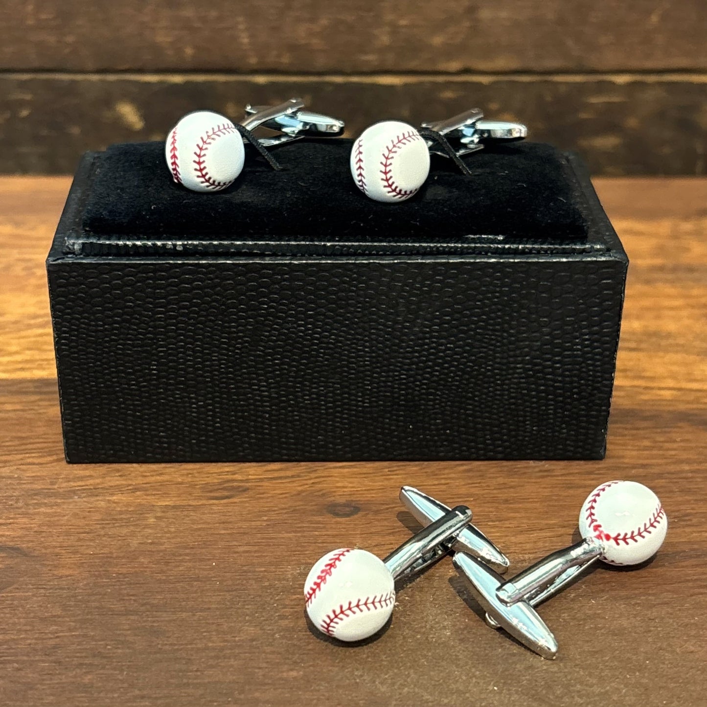 Red Stitch Baseball Cufflinks