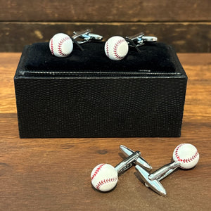 Red Stitch Baseball Cufflinks