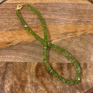 Peridot Green Beaded Necklace