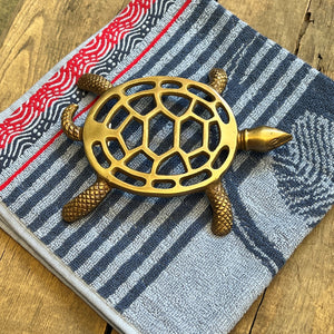 Turtle Brass Trivet