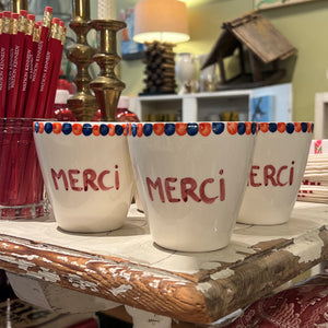 Merci Hand Painted Cup