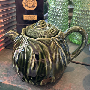 Ceramic Kale Embossed Teapot