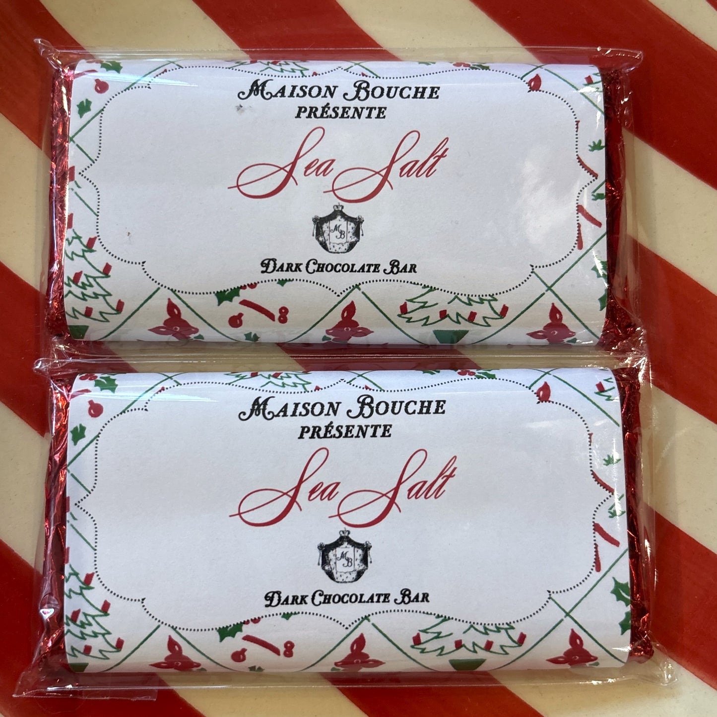 Sea Salt Holiday Cheer Dark Chocolate Bar