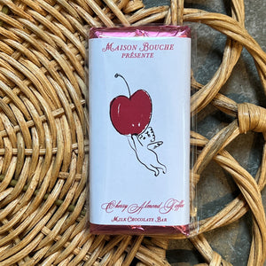 Cherry Almond Toffee Milk Chocolate Bar