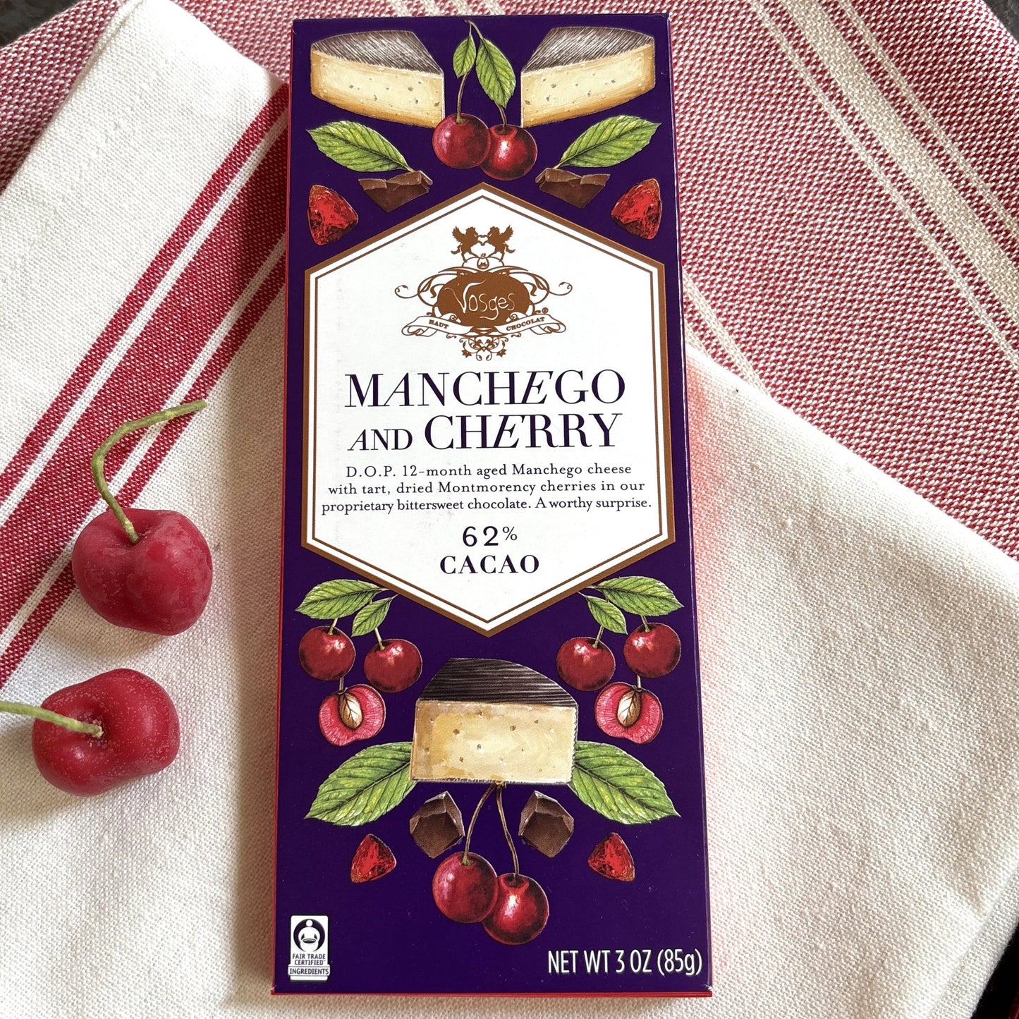 Manchego & Cherry Dark Chocolate Bar