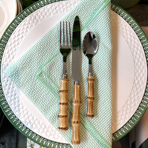 Green Seersucker Napkin Set