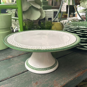 Le Jardin Embossed Ceramic Cake Plate