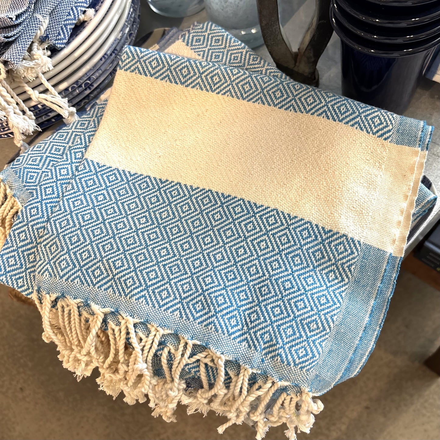 Turkish Hand Towel, Turquoise