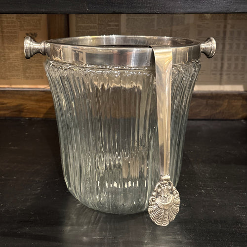 Scalloped Glass Ice Bucket
